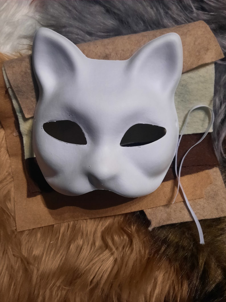Kit De Masque Therian Complet Avec Bandes De Laine Et Mailles - Masque Chat DIY Pour Cosplay Et Halloween