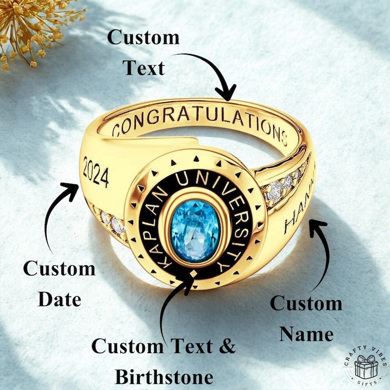 Minimalist copper ring with personalized name engraving and polished finish