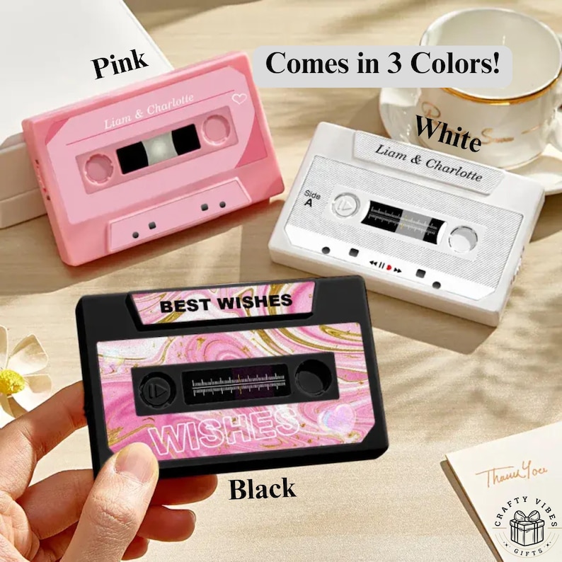 This custom cassette record plaque features your photo and favorite song title, making it a thoughtful gift for couples or friends. Its retro style adds a nostalgic vibe to any room while celebrating special moments. A perfect anniversary, Valentine’s, or birthday present for music lovers or sentimental decor lovers.