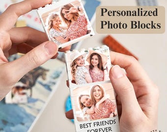 Puzzle di mattoni da costruzione con foto personalizzata, collage di foto di compleanno, puzzle di amici, regalo di foto con blocchi da costruzione per il migliore amico