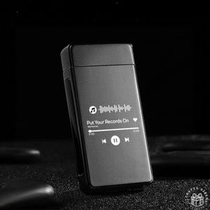 Music Code Lighter Engraved Alloy Finish: Personalized Scannable Song Keepsake, Refillable, Eco Friendly | Custom Gift, Durable Design