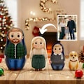 Personalized Portrait Nesting Doll Custom Photo Family Set Cartoon Style Unique Gift Christmas Birthday Keepsake for Parents Kids Couples product logo