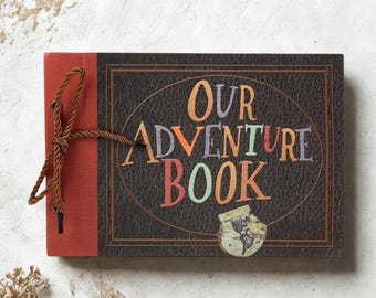 DIY Memory Book Travel Journal: Retro Scrapbook Album, Custom Photo Keepsake | Paper, Couples Gift | 10x7in