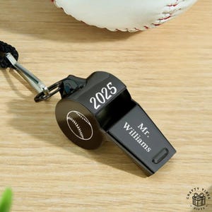Personalized Stainless Steel Whistle: Teacher Coach Gift