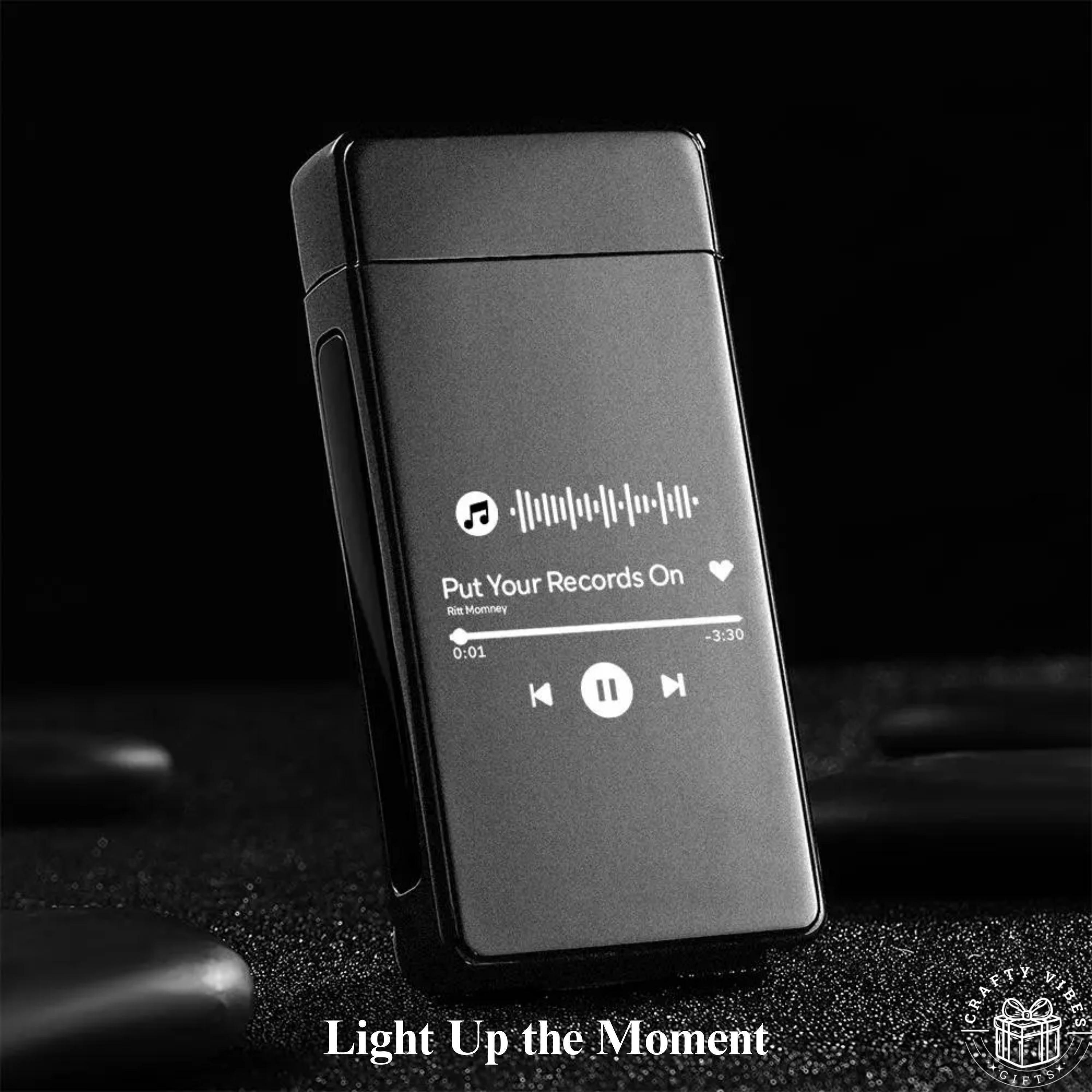 Music Code Lighter Personalized, Engraved Alloy Finish (refillable