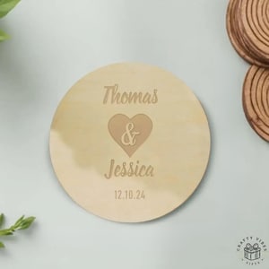Custom Wood Coaster Anniversary Gifts Party Favours Coaster Wood Keepsake for Parents Home Decorations Gift for Mom and Dad Kitchen Decor