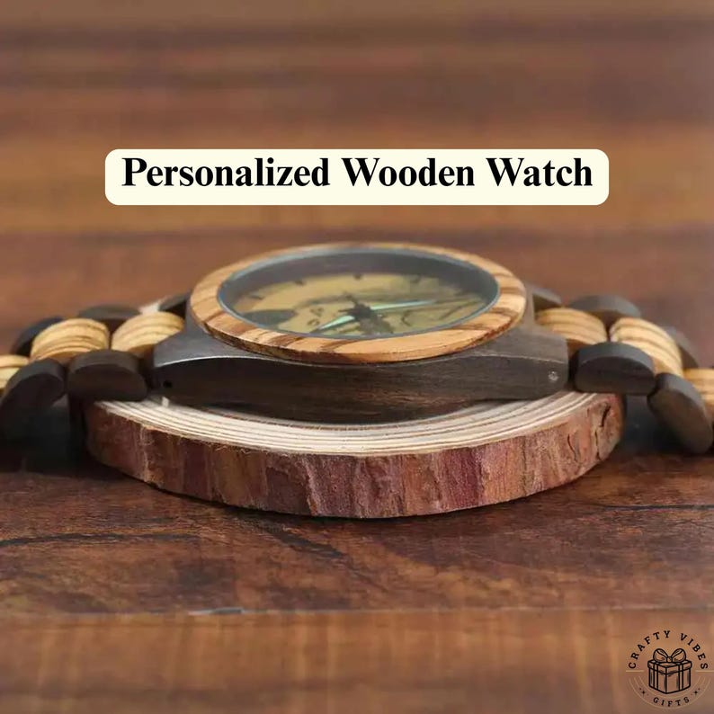 Unique gift watch for husband or boyfriend, engraved and personalized.
