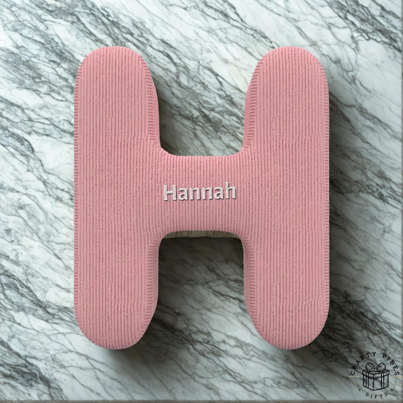 Personalized Embroidered Pillow Alphabet Letter Design Birthday Gift for Kids Initial Names Decor Embroidery with Custom Name Gift for Her