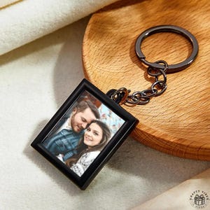 Llavero con foto personalizado - Llavero con marco de fotos personalizado - Acero inoxidable, regalo de recuerdo, regalo de aniversario, accesorio duradero