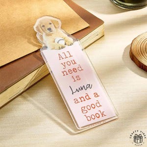 Custom Acrylic Bookmark Birthday Pet Bookmarks Book Accessories Keepsake for Pet Birthday Favours Gift for Pet Owner Personalized Book Marks