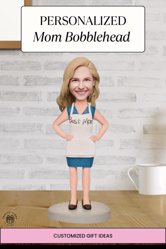 thumbnail image 2 of Woman Bobblehead Custom, Personalized Gift For Mom, Unique Birthday 2 of 12