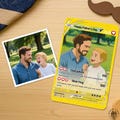 Personalized Photo Card Custom Pokemon Card Fathers Day Gift Personalized Poke Card Funny Stainless Card Custom Animated Photo Gift For Dad product logo
