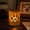 Custom Pet Memorial LED Candle: Rainbow Bridge Dog Remembrance Gift