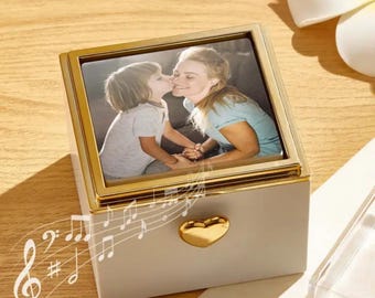 Scatola musicale personalizzata con foto e testo per il compleanno del migliore amico, regalo unico per la persona amata, scatola ricordo magica a sorpresa con candela ribaltabile per gli amici