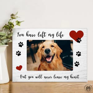 Personalized Pet Memorial Picture Frame Custom Photo Frame Message Keepsake Loss of Dog Cat Memory Sympathy Remembrance Gift for Pet Lovers