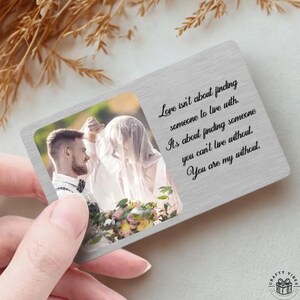 Portefeuille commémoratif personnalisé, carte, cadeau photo, insert de portefeuille en métal, souvenir souvenir, cadeau de la perte d'un être cher, cadeau pour elle