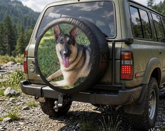 Funda personalizada para rueda de repuesto - Protector de rueda con foto personalizada - Poliéster impermeable, con revestimiento UV, apto para SUV y camionetas.