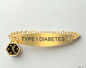 Medic Alert Bracelet: Personalized Medical ID - Stainless Steel, Custom Engraving, Diabetes & Autism Alert