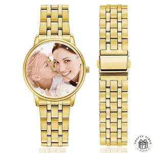 Personalized gift idea: photo wrist watch for boyfriend or husband.