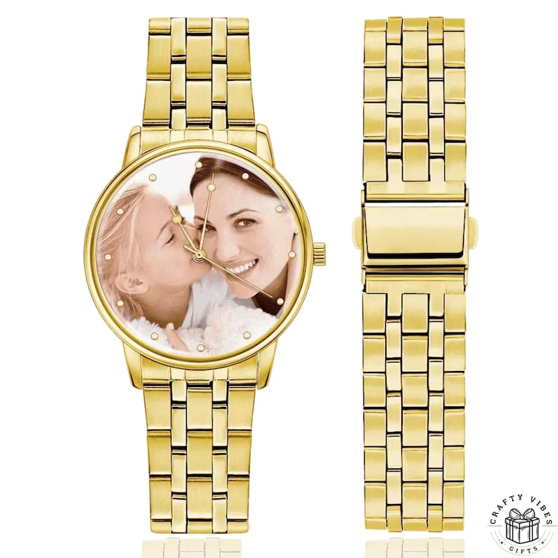 Personalized gift idea: photo wrist watch for boyfriend or husband.