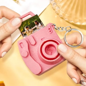 Personalized Memorial Camera Keychain Photo Gift Mini Camera Keychain Remembrance Gift Pull Out Photo Keepsake Family Loss Gift for Her
