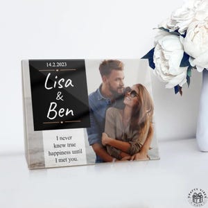 Benutzerdefinierte Glasplakette mit Foto Freundschaft Andenken Plaque Bester Freund Familie Verlust Foto Wohnzimmer Schlafzimmer Dekor Erinnerungsgeschenk für Sie