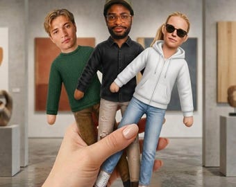 Personalized Mini Me Doll, Custom Photo Doll, Poseable Stuffed Doll, Custom Portrait Keepsake, Unique Personalized Gift