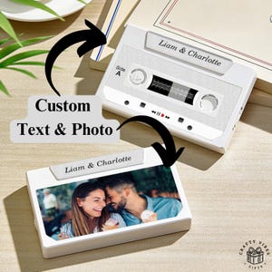 Personalized vintage cassette plaque with your chosen song title and photo makes a meaningful and nostalgic gift for music lovers. This custom record-style display is ideal for anniversaries, birthdays, or home decor. A one-of-a-kind piece that combines music and memories into a beautiful and timeless keepsake.