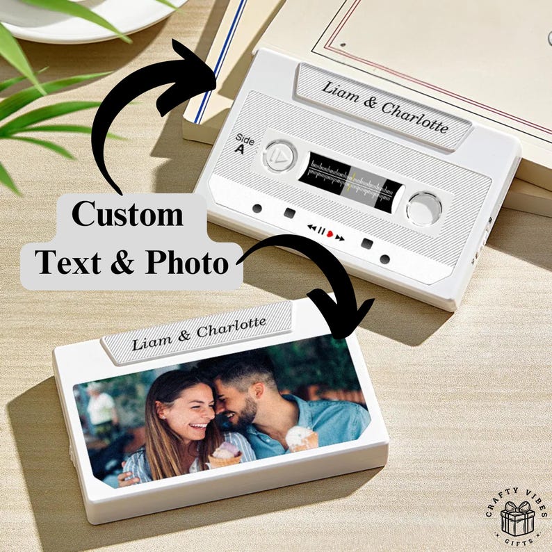 Personalized vintage cassette plaque with your chosen song title and photo makes a meaningful and nostalgic gift for music lovers. This custom record-style display is ideal for anniversaries, birthdays, or home decor. A one-of-a-kind piece that combines music and memories into a beautiful and timeless keepsake.