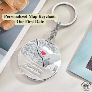Personalisierte Acryl Schlüsselanhänger Karte Kundenspezifisches erstes Haus Geschenk Kundenspezifisches gravierte Koordinaten-Schlüsselring-Geschenk für Paar-Hochzeit Housewarminggeschenk