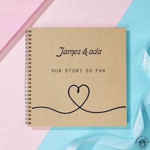 Diario de notas personalizado, libro de recuerdos, aniversario de boda, álbum de recortes portátil grabado, organizador de fotos, mensaje personalizado, regalo para esposa