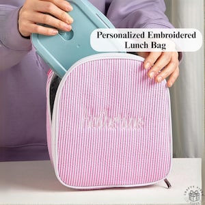 Sac à lunch personnalisé pour enfants avec nom brodé Lunchbox cartable d'école cadeau pour garçon fille sac à lunch de garderie personnalisé cadeau de rentrée scolaire pour tout-petit