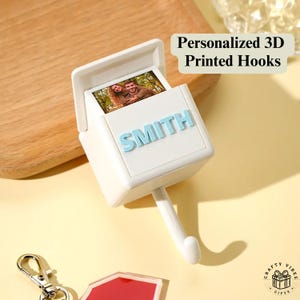 Custom Name Wall Hooks Personalized 3D Printed Coat Hanger for Kids Room Nursery Entryway Bedroom Door Hook Housewarming Gift for Him Her