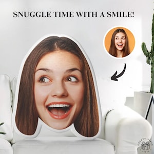 Benutzerdefiniertes Gesichtskissen Personalisiertes Foto großes Gesicht Kissen Geburtstagsgeschenk Lustiges Foto-Geschenk für Freunde Gag Gig für Ihn Her Geschenk für Kinderzimmer