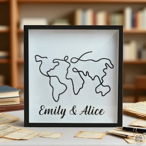 Personalized Ticket Memory Box with Text Name Travel Keepsake Trip Souvenir for Best Friends Memory Box Gift for Friends