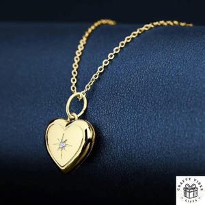 Herz Anhänger: Personalisierter Foto Schmuck, Erinnerung Andenken Geschenk (Rosegold oder Silber, verstellbare Kette)