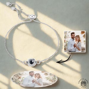 Photo Bracelet Custom Keepsake, Adjustable Titanium Steel, Personalized Memory Jewelry (Fits 5.9-7.9in, Pet Owner Gift)