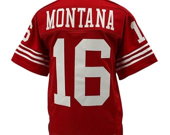 Joe Montana Jersey Red San Francisco | S-5XL Custom Sewn Stitched