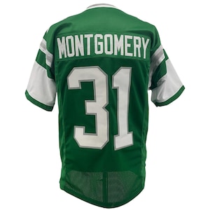 Wilbert Montgomery Jersey Green Philadelphia | S-5XL Unsigned Custom Sewn Stitch
