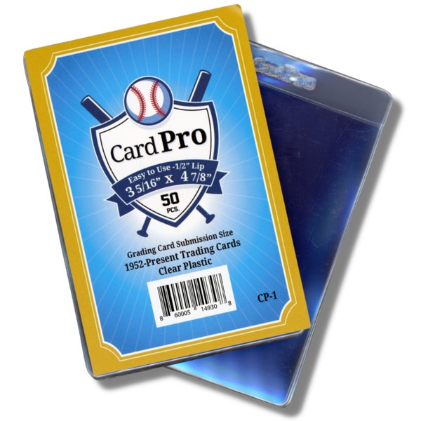 Semi Rigid Trading Card Submission Holders - Card Pro Supplies CP-1 (50 sleeves) Thin plastic polymer for 35-180 pt. damage-free engineering