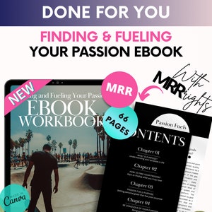 Done for You Finding & Fueling Your Passion, Men&#39;s Edition eBook w/ Master Resell Rights, DFY MRR Coach Ebook, SelfGrowth Workbook Template