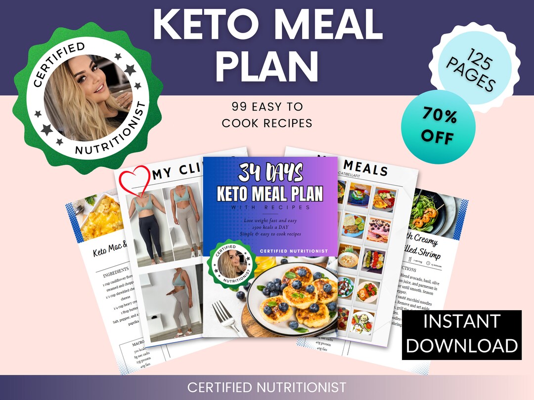 KETO Diet Meal Plan Weight Loss for Women 1500kcal Real Results, Low