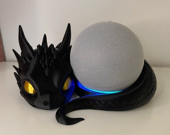 Stand / holder for speakers e.g. Echo Dot Alexa in dragon shape