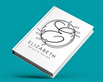 Personalized Hardcover Journal, Monogrammed Notebook, Custom Name Gift