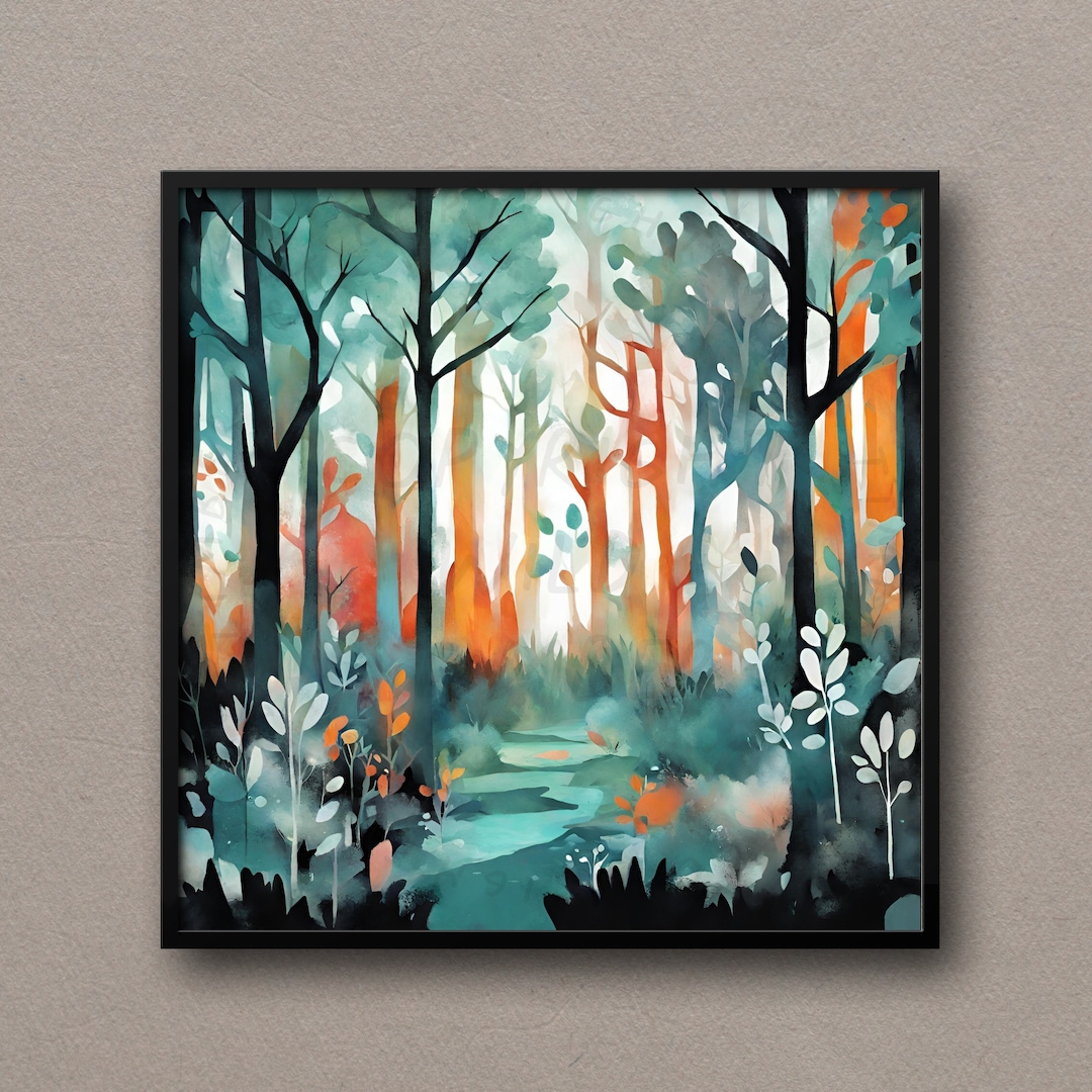 Magic Forest Wall Art Digital Download Printable Wall Art Etsy