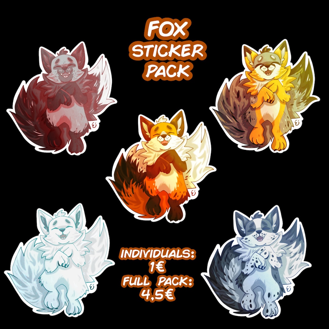 FOX Sticker Pack - Etsy