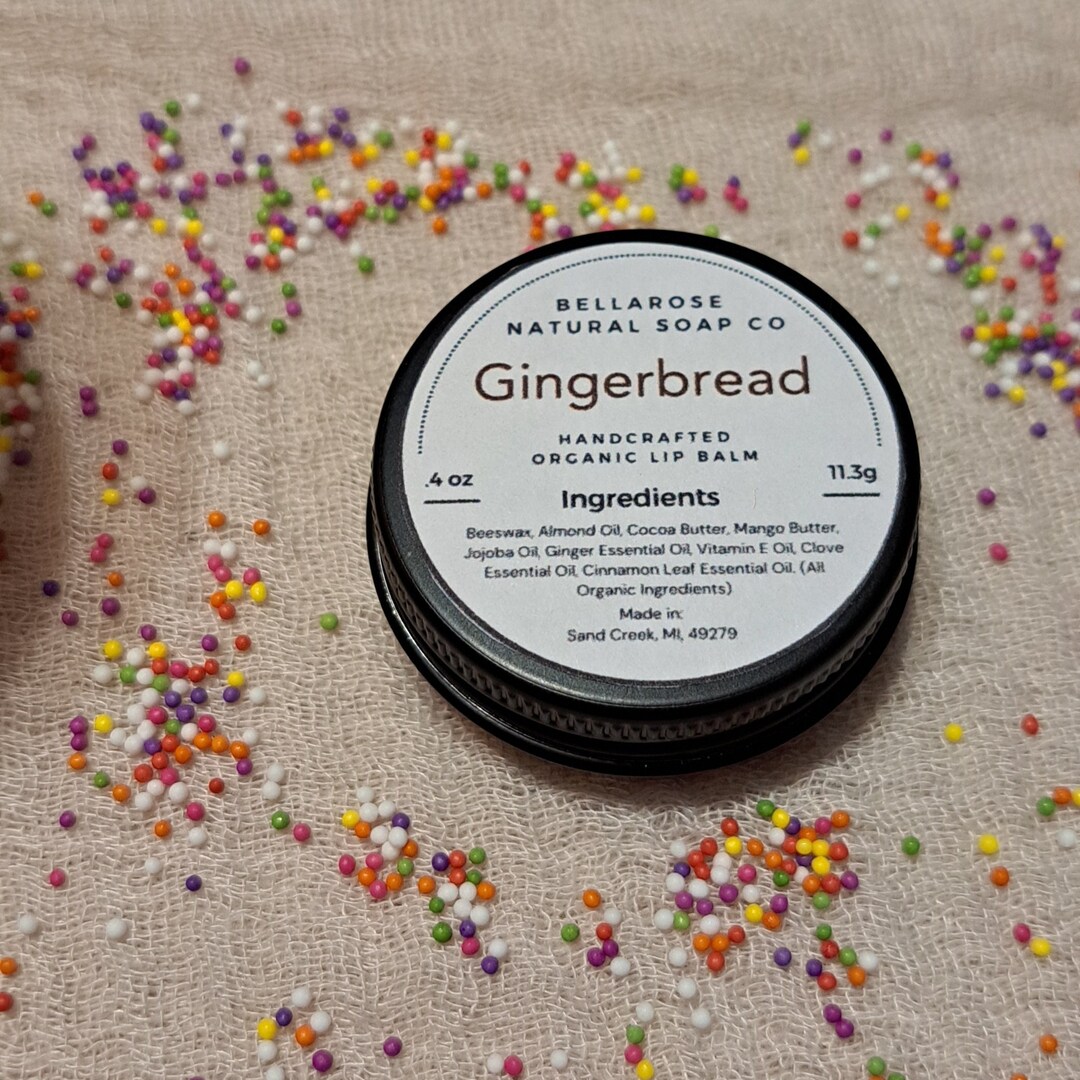 Organic Lip Balm Organic Gingerbread Lip Balm Christmas Lip Etsy