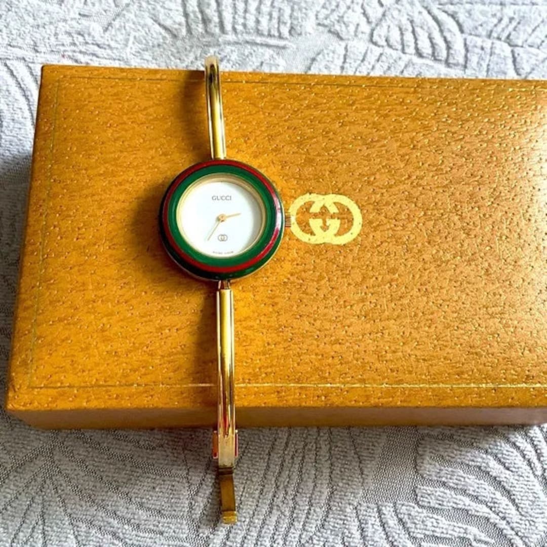 Authentic Ladies Gucci Watch Interchangeable Bezel with 12 Etsy