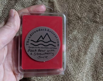 Hand-Poured Soy Wax Melts: Strawberry Scent, Adirondack Gift