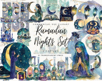 Ramadan Kareem Clipart, Digital Download, Islam Dxf, Eid Al Fitr, Eid Mubarak, Commercial Use, Eid Islamic,Islamic, Arabic, Crescent Moon